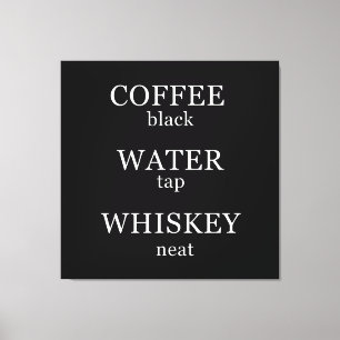 Toile Funny whisky cite les paroles de whisky humour