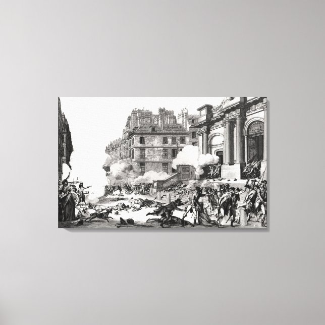 Toile Fusillade devant l'église Saint-Roch à Paris (Recto)