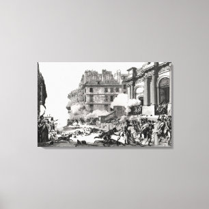 Toile Fusillade devant l'église Saint-Roch à Paris