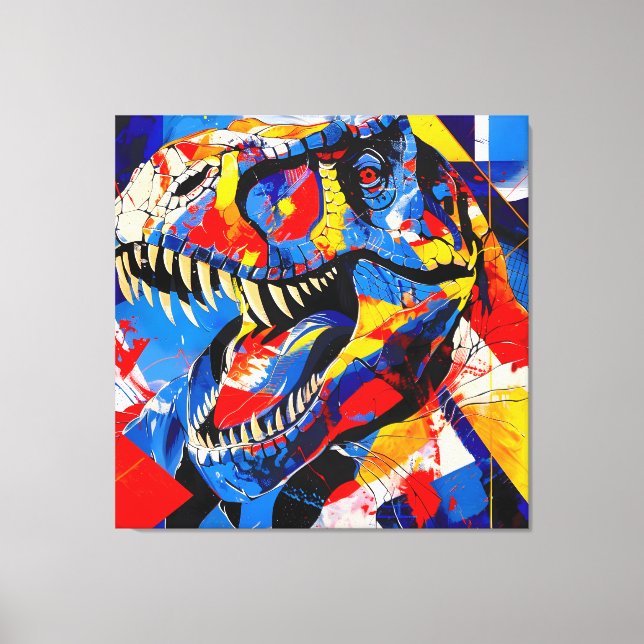 Toile Fusion de T-rex Dinosaur sauvage (Recto)