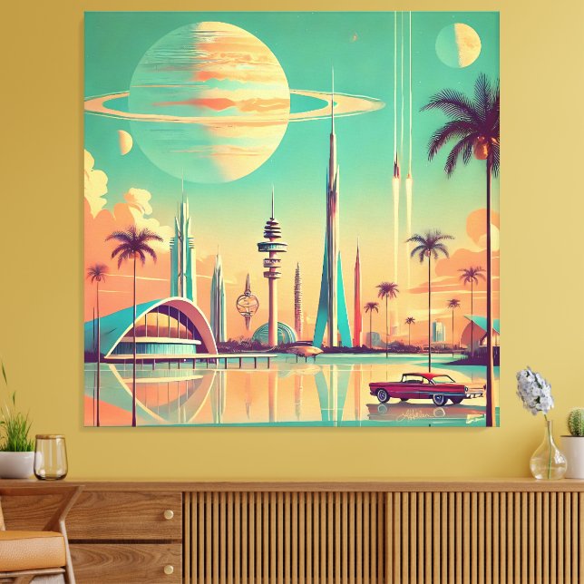 Toile Futuriste Atomique Nouveau Floride (Insitu(Salon))