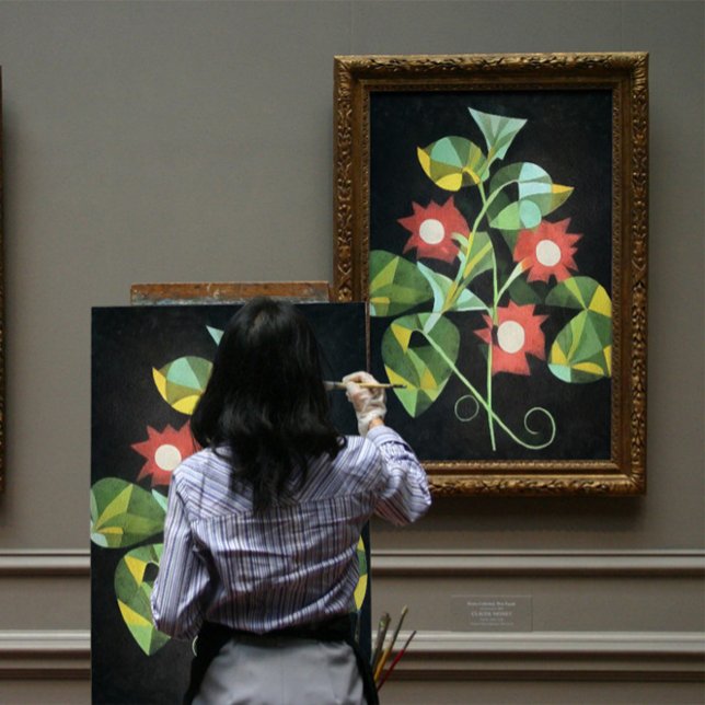 Toile Futuristic Floral Morning Glory Abstract Art (Créateur téléchargé)