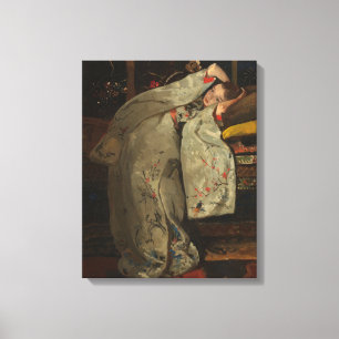 Toile G.H. Breitner, Girl in a White Kimono - Fine Art