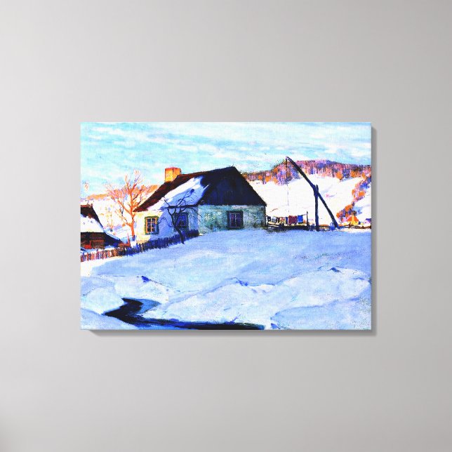 Toile Gagnon - Coucher de soleil, Normandie, peinture d' (Recto)