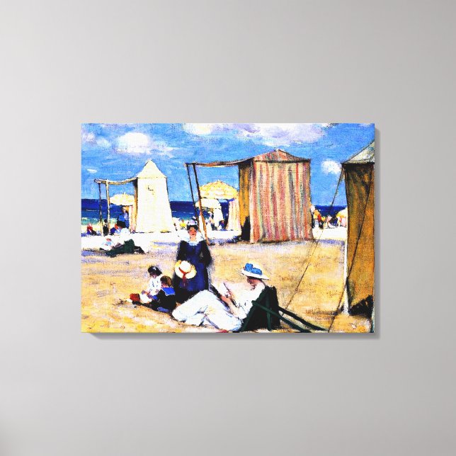 Toile Gagnon - La Plage de Dinard, beaux-arts (Recto)