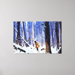 Toile Gagnon - Trapper dans les bois