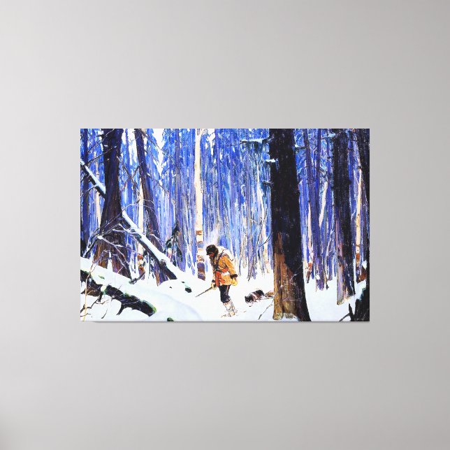 Toile Gagnon - Trappeur dans les bois (Recto)