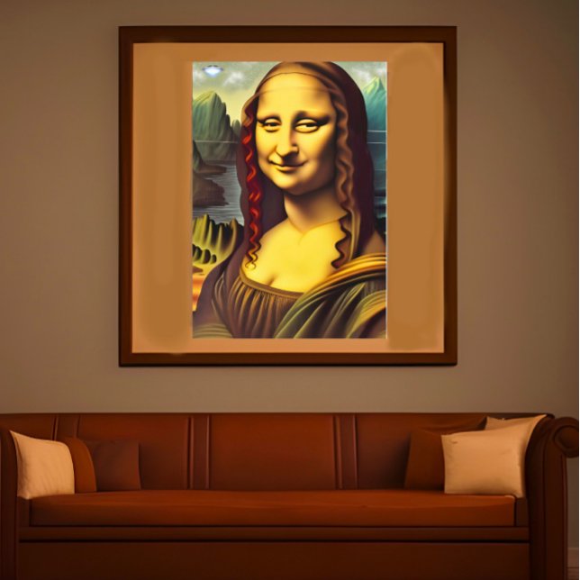 Toile Galactique Ufo Mona Lisa Imprimer (Créateur téléchargé)