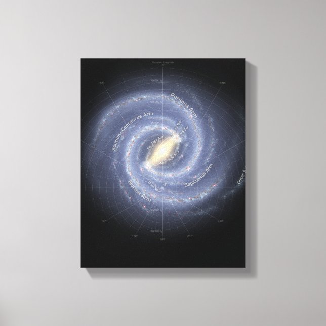 Toile Galaxie de la Voie Lactée (annotée) (Recto)