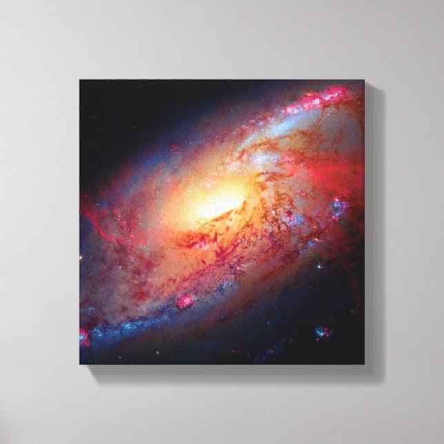 Toile Galaxie spirale Messier M106 Photo de l'espace ext (Recto)
