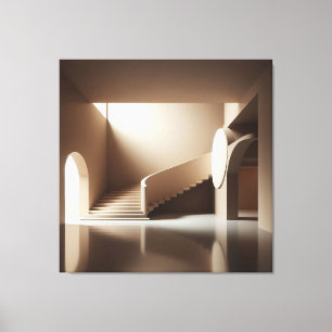 Toile Galerie d'escalier incurvé