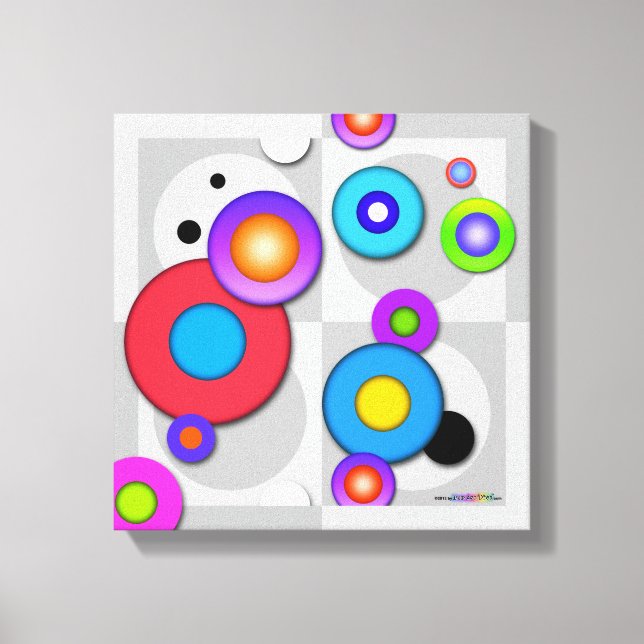 Toile Galerie Wrap CANVAS IMPRIMER CERCLES Pop Art (Recto)
