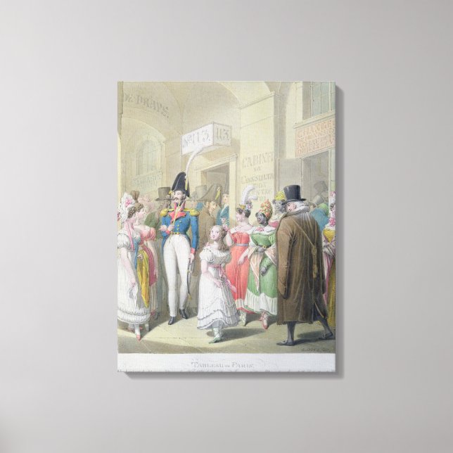 Toile Galeries du Palais-Royal, de Tableau de (Recto)