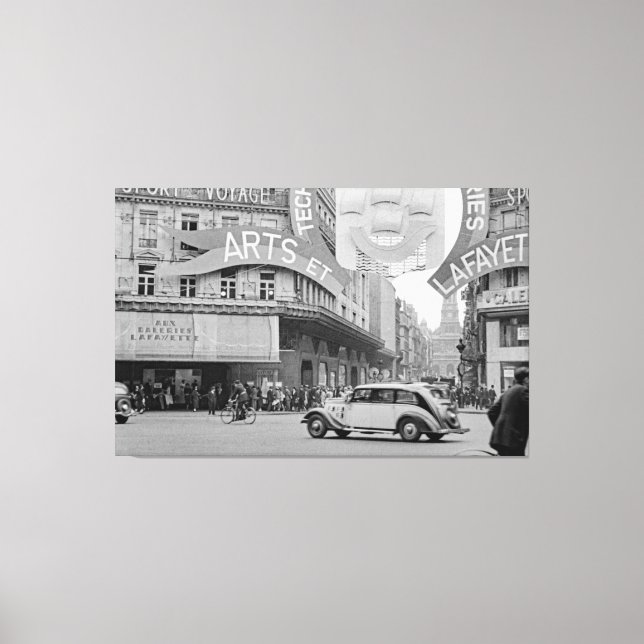 Toile Galeries Lafayette Paris Haussmann 1940 Photograph (Recto)