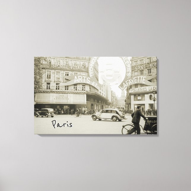 Toile Galeries Lafayette Paris Haussmann 1940 Photograph (Recto)