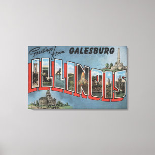 Toile Galesburg, l'Illinois - grandes scènes 2 de lettr