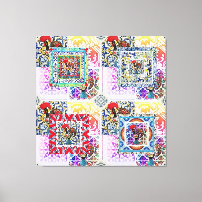 Toile Galo de Barcelos, Portugal (Recto)