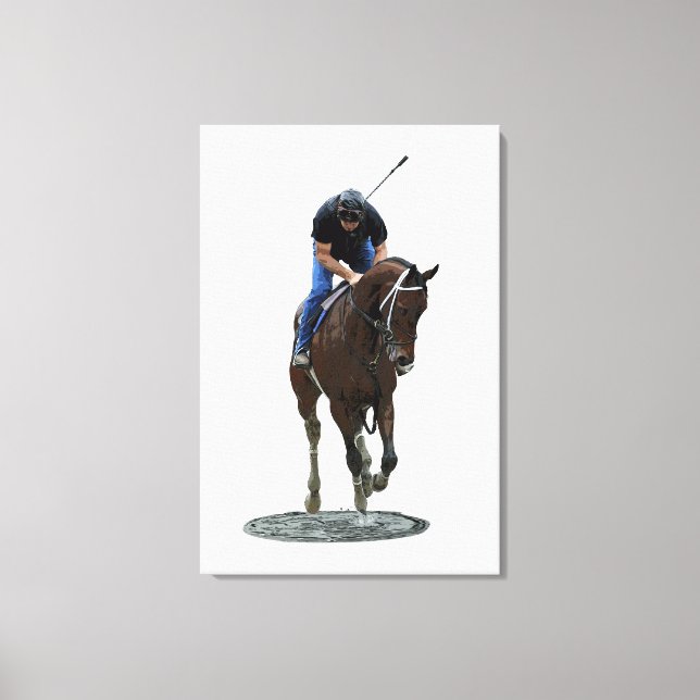 Toile Galoping Thoroughbred Horse Stretch Canvas Imprime (Recto)
