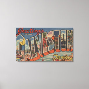 Toile Galveston, Texas - Scènes de grandes lettres 2
