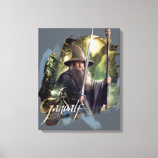 Toile Gandalf Avec Personnel Et Épée (Recto)