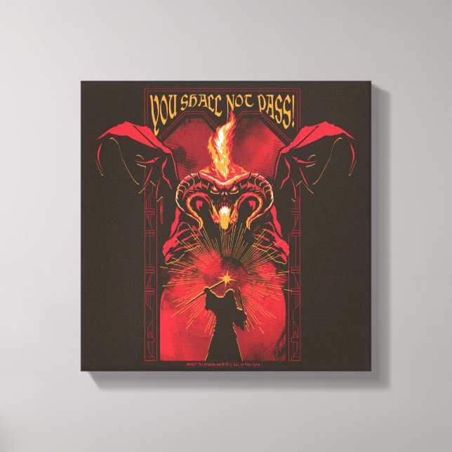 Toile GANDALF™ Vs Balrog "You Shall Not Pass" Graphic (Recto)
