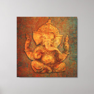 Toile Ganesh sur un arrière - plan de pierre de détres