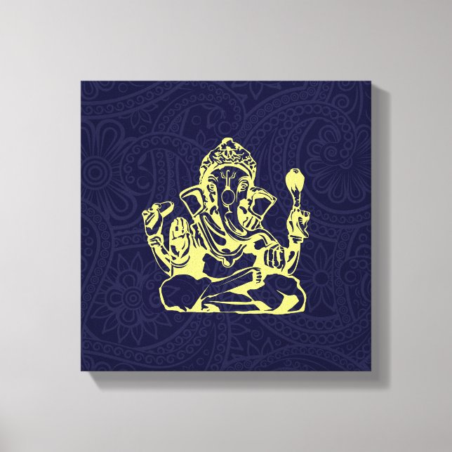 Toile Ganesha Hindu Deity Canvas Wall Art (Recto)