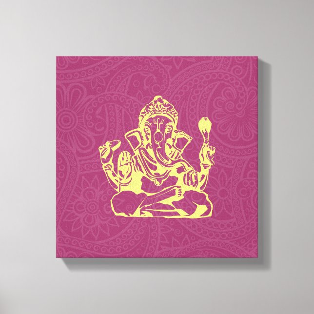 Toile Ganesha Hindu Deity Canvas Wall Art (Recto)