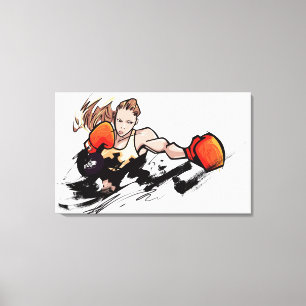 Toile Gant de boxe de port de femme