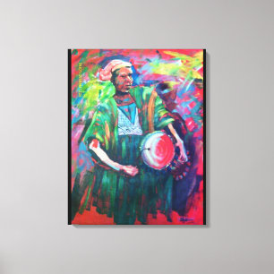 Toile garçon 1, Mojisola de batteur une huile de
