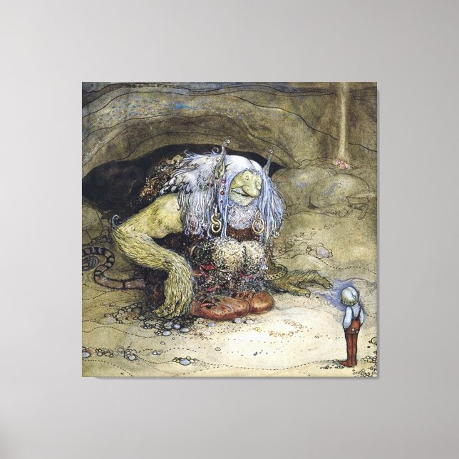 Toile « Garçon au troll » de John Bauer (Recto)