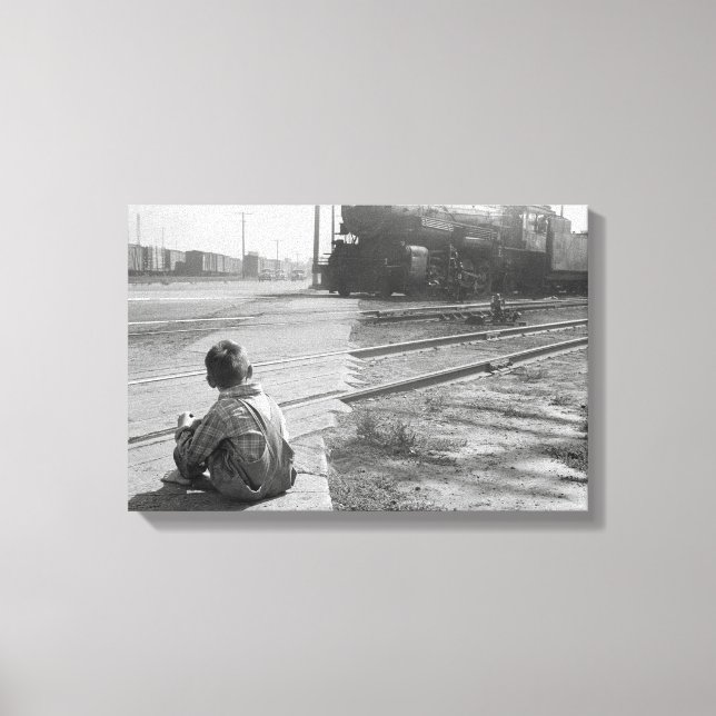 Toile Garçon regardant les trains, 1939 (Recto)