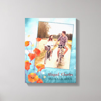 Toile Garde photo Mariage de fleurs de pavot rouge