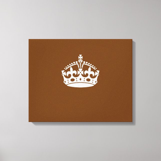 Toile Garder la couronne calme sur Brown (Recto)