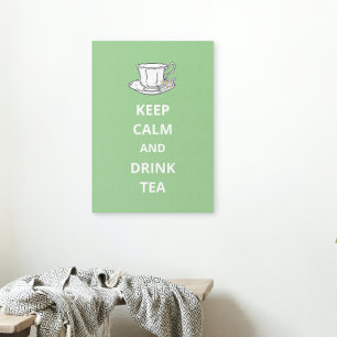 Toile Gardez Le Calme Et Buvez Du Thé Tea Vintage