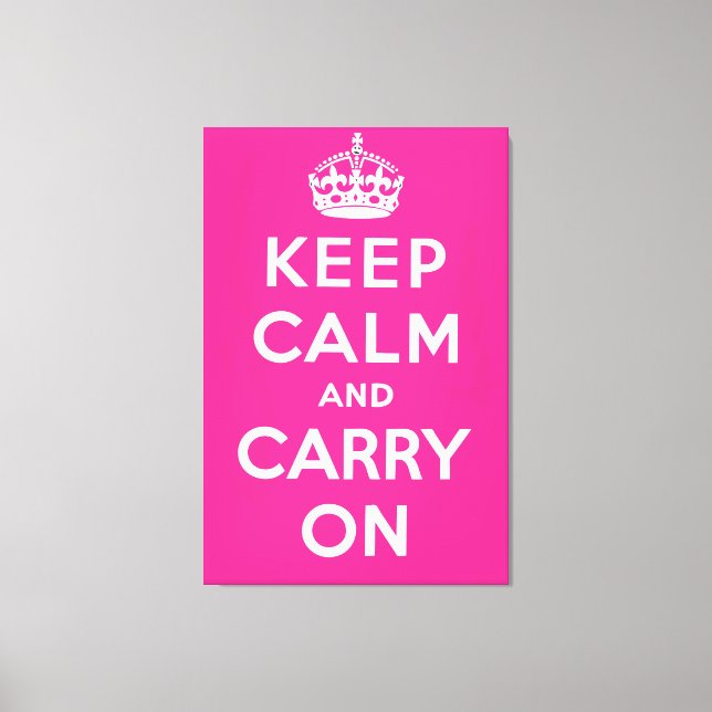 Toile Gardez votre calme et continuez (Recto)