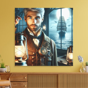 Toile Gardien de phare victorien Vintage Steampunk