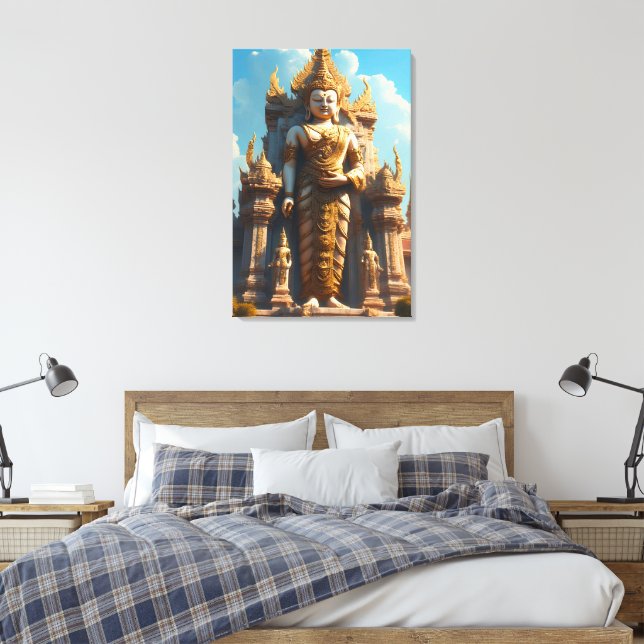 Toile Gardien du temple thaï doré (Insitu(Chambre))