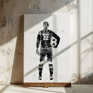 Toile Gardienne de but de football féminin