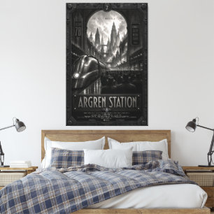 Toile Gare d'Argren Paysage urbain de la place Zoltanis