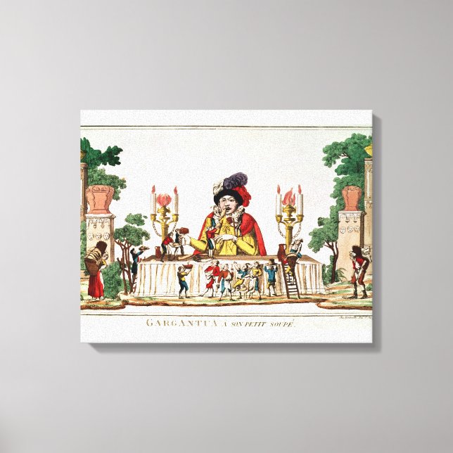 Toile Gargantua à sa Little Supper, vers 1800 (Recto)