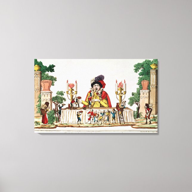 Toile Gargantua à sa Little Supper, vers 1800 (Recto)