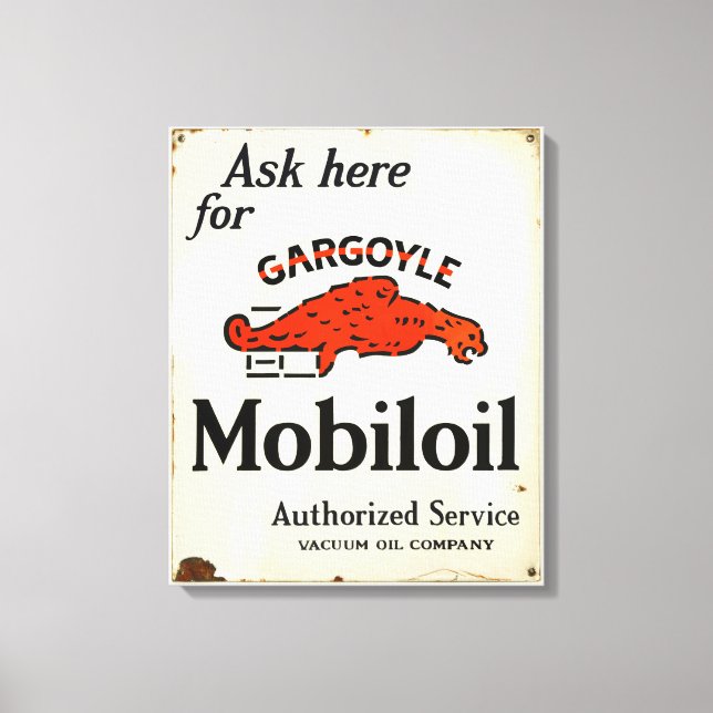 Toile Gargoyle Mobiloil Signal Service autorisé (Recto)