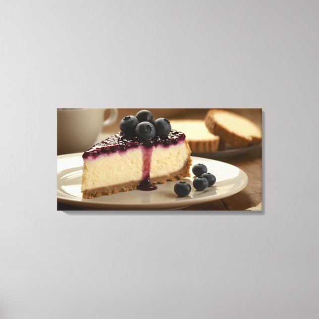 Toile Gâteau au fromage et myrtille (Recto)
