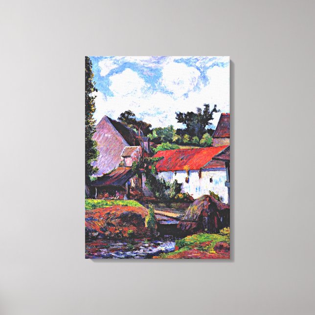 Toile Gauguin - Ferme à Osny, peinture d'art (Recto)