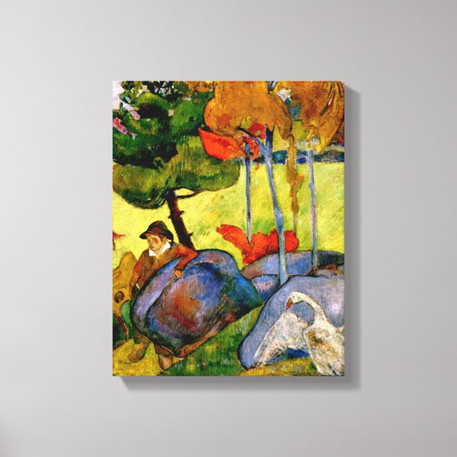 Toile Gauguin - Garçon breton dans un paysage, (Recto)