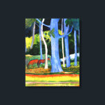 Toile Gauguin - Paysage avec Troncs d'Arbre Bleu<br><div class="desc">Peinture Paul Gauguin,  Paysage avec Troncs d'Arbre Bleu,  impression de toile.</div>