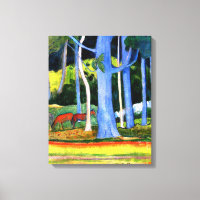 Gauguin - Paysage avec Troncs d'Arbre Bleu