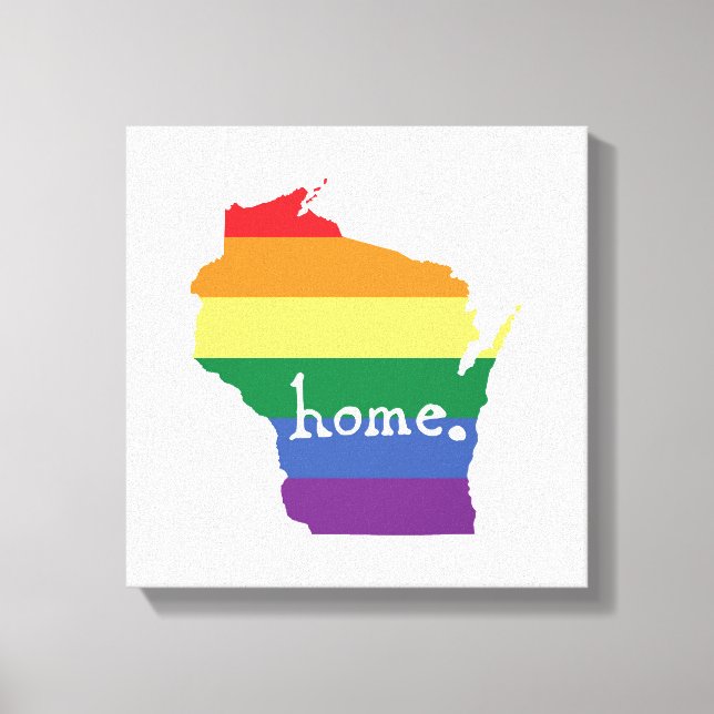 Toile Gay pride du Wisconsin | Carte de la maison (Recto)