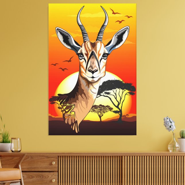 Toile Gazelle Antelope africaine animal sauvage (Insitu(Salon))
